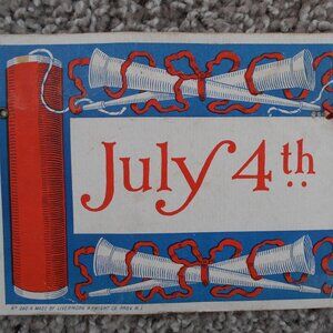 Antique Vintage July 4, 1900 holiday card